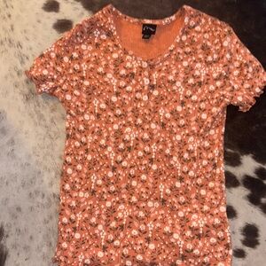 Art Class Terracotta Floral Tee